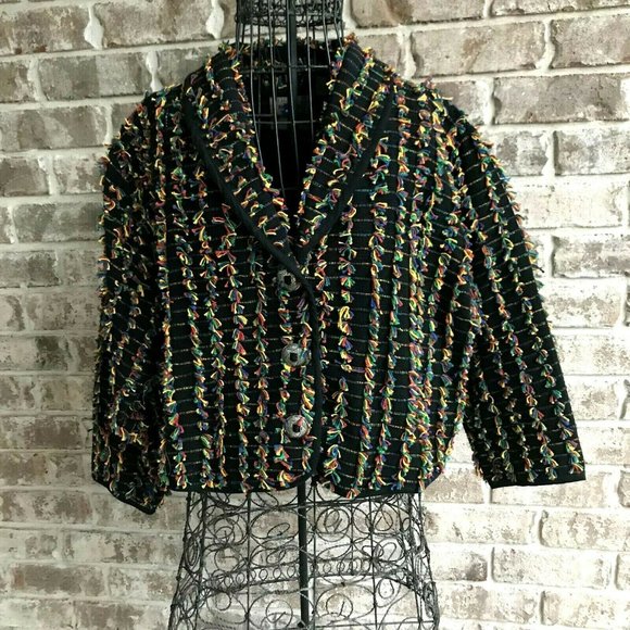 Don't Mess with Texas Jacket Blazer Large Multi Color Concho Buttons Vin… - Picture 1 of 9